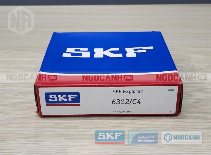 Vòng bi SKF 6312/C4 chính hãng phân phối bởi SKF Ngọc Anh - Đại lý ủy quyền SKF