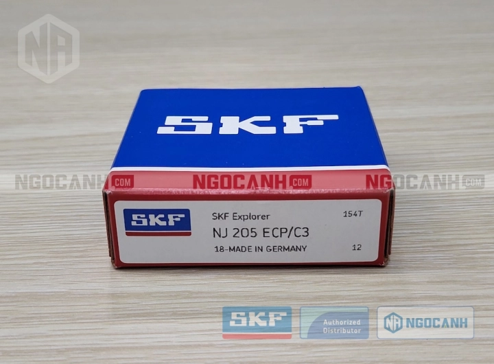 Vòng bi SKF NJ 205 ECP/C3 chính hãng phân phối bởi SKF Ngọc Anh - Đại lý ủy quyền SKF