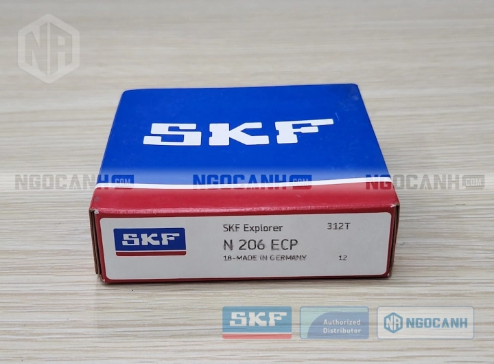 Vòng bi SKF N 206 ECP chính hãng phân phối bởi SKF Ngọc Anh - Đại lý ủy quyền SKF