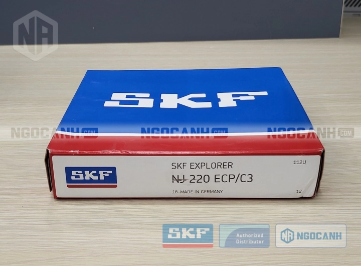 Vòng bi SKF NJ 220 ECP/C3 chính hãng phân phối bởi SKF Ngọc Anh - Đại lý ủy quyền SKF