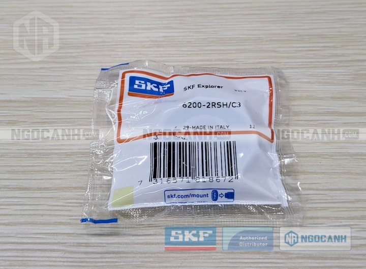 Vòng bi SKF 6200-2RSH/C3 chính hãng phân phối bởi SKF Ngọc Anh - Đại lý ủy quyền SKF