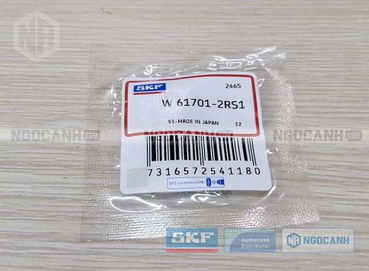 Vòng bi SKF W 61701-2RS1 chính hãng phân phối bởi SKF Ngọc Anh - Đại lý ủy quyền SKF Vòng bi SKF W 61701-2RS1 chính hãng phân phối bởi SKF Ngọc Anh - Đại lý ủy quyền SKF
