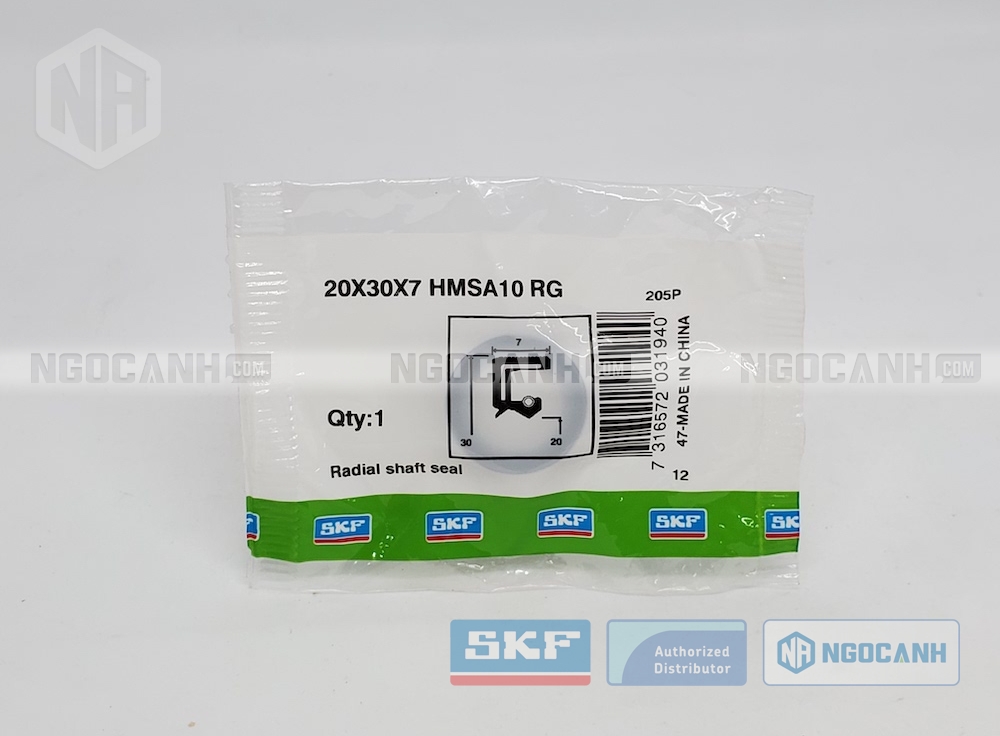 Produktbild von SKF Radial-Wellendichtring 20x30x7 HMSA10 RG – NBR, Mit Staublippe, Für Industrie