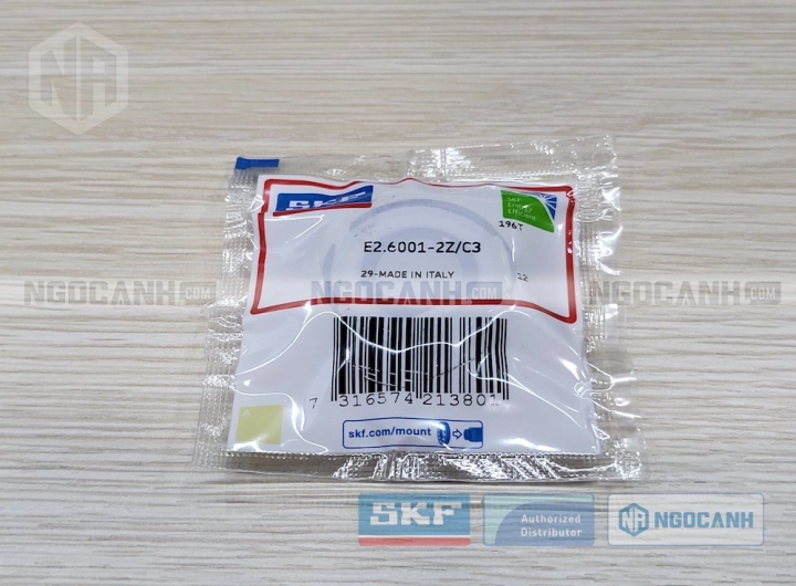 Vòng bi SKF E2.6001-2Z/C3 chính hãng phân phối bởi SKF Ngọc Anh - Đại lý ủy quyền SKF Vòng bi SKF E2.6001-2Z/C3 chính hãng phân phối bởi SKF Ngọc Anh - Đại lý ủy quyền SKF