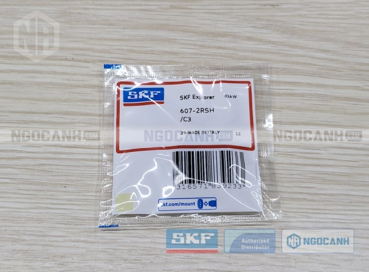 Vòng bi SKF 607-2RSH/C3 chính hãng phân phối bởi SKF Ngọc Anh - Đại lý ủy quyền SKF