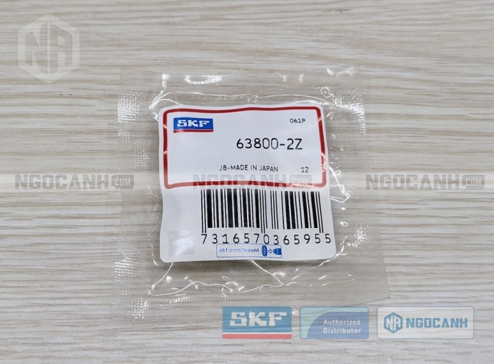 Vòng bi SKF 63800-2Z chính hãng phân phối bởi SKF Ngọc Anh - Đại lý ủy quyền SKF