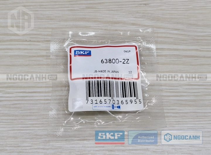 Vòng bi SKF 63800-2Z chính hãng phân phối bởi SKF Ngọc Anh - Đại lý ủy quyền SKF Vòng bi SKF 63800-2Z chính hãng phân phối bởi SKF Ngọc Anh - Đại lý ủy quyền SKF