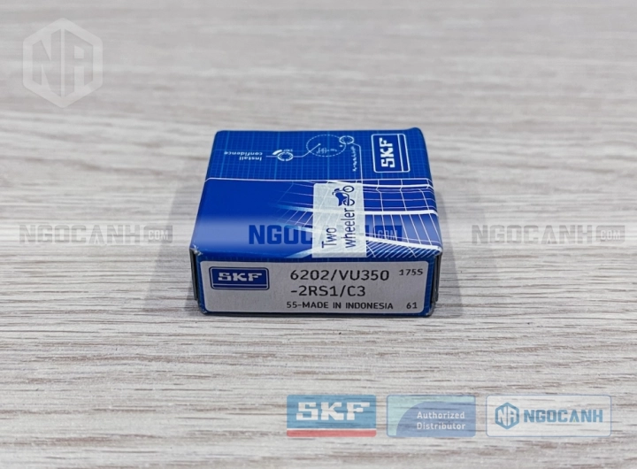 Vòng bi xe máy SKF 6202/VU350-2RS1/C3 chính hãng phân phối bởi SKF Ngọc Anh - Đại lý ủy quyền SKF