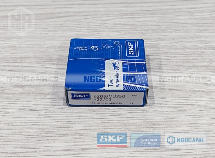 Vòng bi xe máy SKF 6205/VU350-2Z/C3 chính hãng phân phối bởi SKF Ngọc Anh - Đại lý ủy quyền SKF