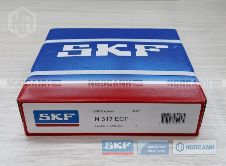 Vòng bi SKF N 317 ECP chính hãng phân phối bởi SKF Ngọc Anh - Đại lý ủy quyền SKF