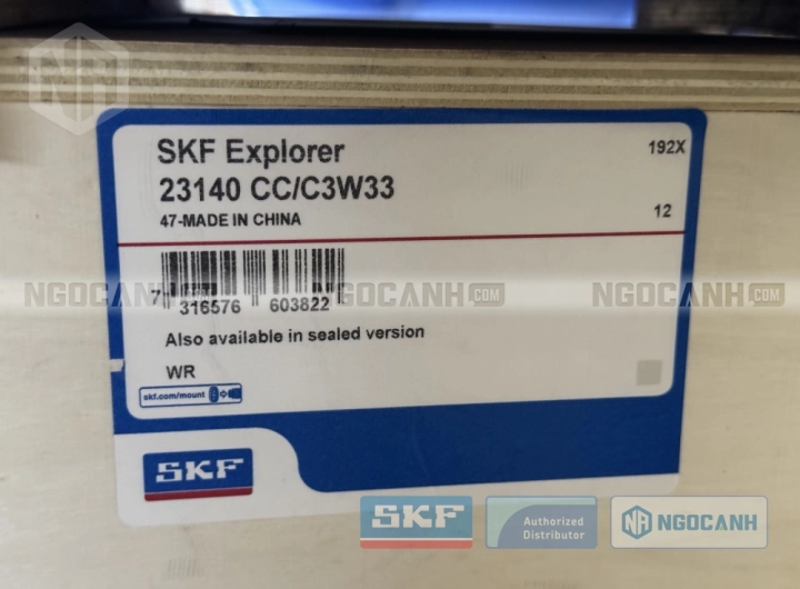 Vòng bi SKF 23140 CC/C3W33 chính hãng phân phối bởi SKF Ngọc Anh - Đại lý ủy quyền SKF Vòng bi SKF 23140 CC/C3W33 chính hãng phân phối bởi SKF Ngọc Anh - Đại lý ủy quyền SKF