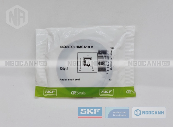 Phớt 55X80X8 HMSA10 V - Phớt chặn dầu SKF chính hãng