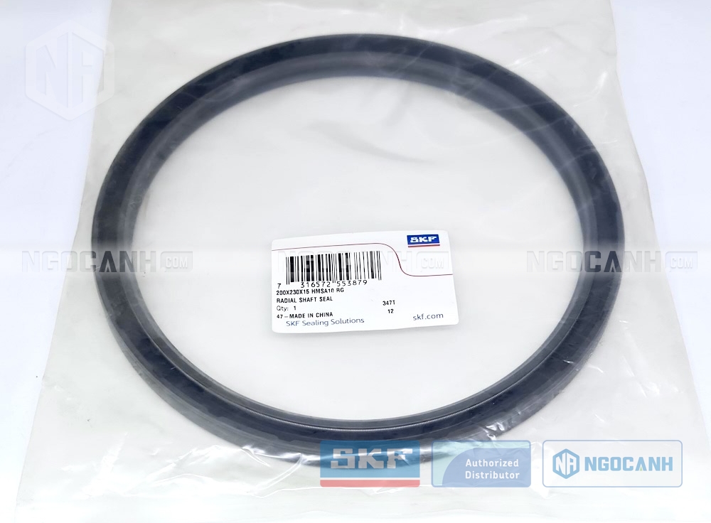 SKF Radial-Wellendichtring 20x38x7 HMSA10 RG – NBR, Mit Schutzlippe, DIN 3760, Für Getriebe & Lager