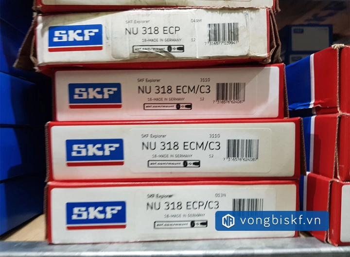 Vòng bi SKF NU 318 ECM/C3 chính hãng phân phối bởi SKF Ngọc Anh - Đại lý ủy quyền SKF