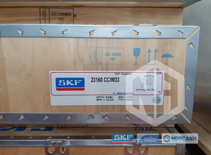 Vòng bi SKF 23160 CC/W33 chính hãng phân phối bởi SKF Ngọc Anh - Đại lý ủy quyền SKF