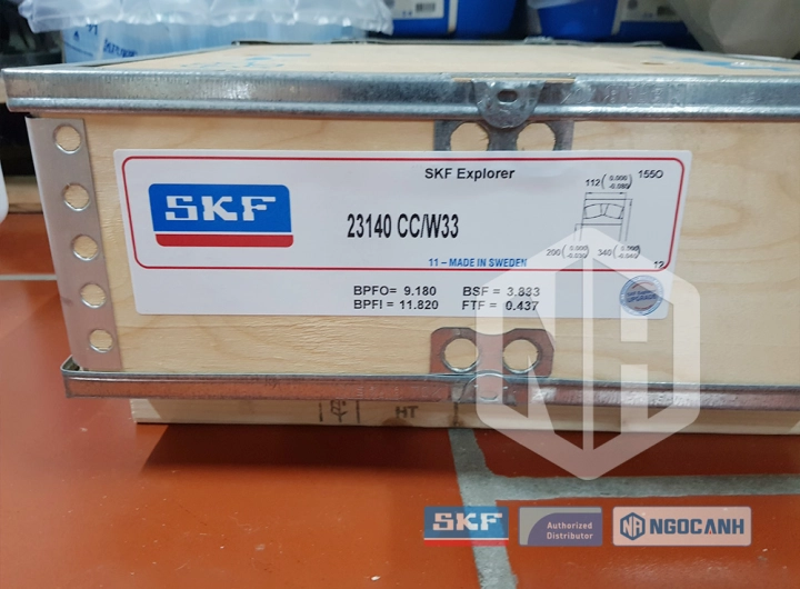 Vòng bi SKF 23140 CC/W33 chính hãng phân phối bởi SKF Ngọc Anh - Đại lý ủy quyền SKF Vòng bi SKF 23140 CC/W33 chính hãng phân phối bởi SKF Ngọc Anh - Đại lý ủy quyền SKF