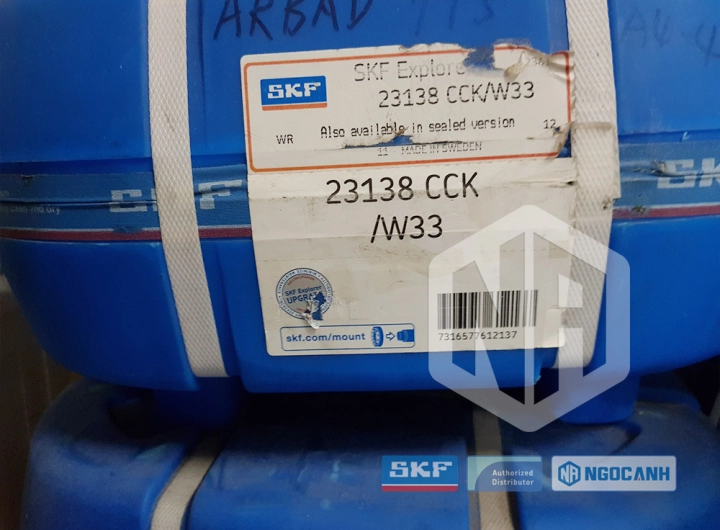 Vòng bi SKF 23138 CCK/W33 chính hãng phân phối bởi SKF Ngọc Anh - Đại lý ủy quyền SKF Vòng bi SKF 23138 CCK/W33 chính hãng phân phối bởi SKF Ngọc Anh - Đại lý ủy quyền SKF