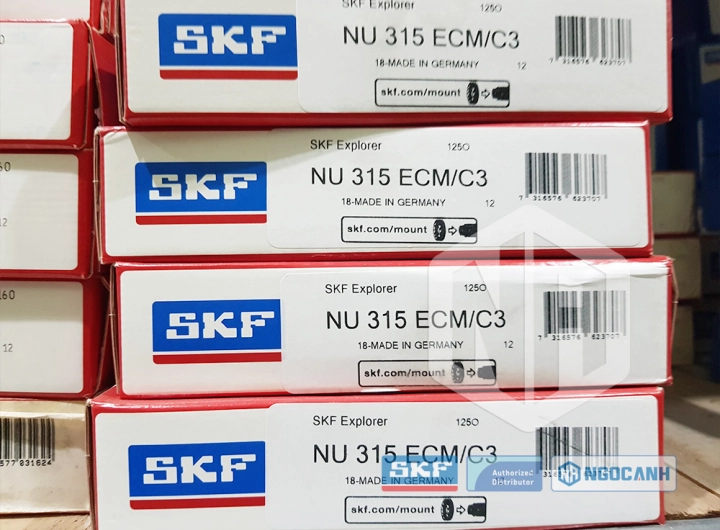Vòng bi SKF NU 315 ECM/C3 chính hãng phân phối bởi SKF Ngọc Anh - Đại lý ủy quyền SKF