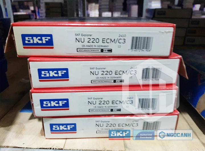 Vòng bi SKF NU 220 ECM/C3 chính hãng phân phối bởi SKF Ngọc Anh - Đại lý ủy quyền SKF