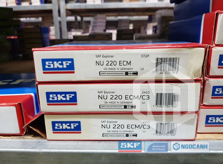 Vòng bi SKF NU 220 ECM chính hãng phân phối bởi SKF Ngọc Anh - Đại lý ủy quyền SKF