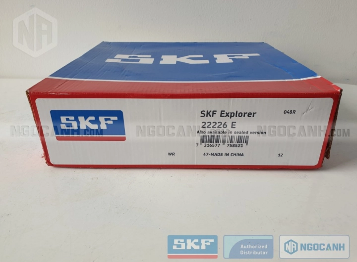 Vòng bi SKF 22226 E chính hãng phân phối bởi SKF Ngọc Anh - Đại lý ủy quyền SKF Vòng bi SKF 22226 E chính hãng phân phối bởi SKF Ngọc Anh - Đại lý ủy quyền SKF