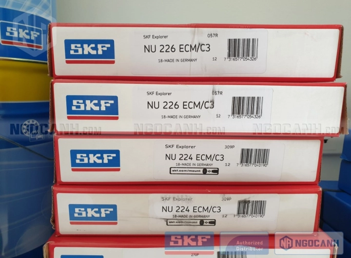 Vòng bi SKF NU 226 ECM/C3 chính hãng phân phối bởi SKF Ngọc Anh - Đại lý ủy quyền SKF