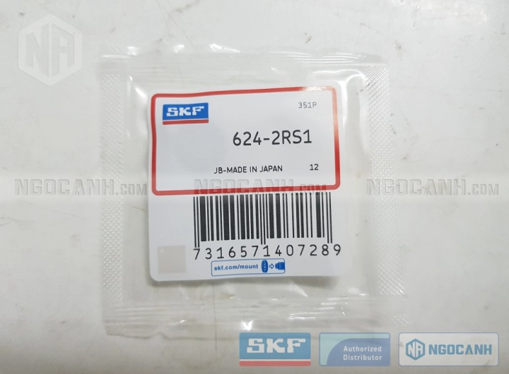 Vòng bi SKF 624-2RS1 chính hãng phân phối bởi SKF Ngọc Anh - Đại lý ủy quyền SKF