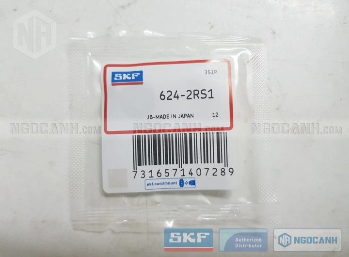 Vòng bi SKF 624-2RS1 chính hãng phân phối bởi SKF Ngọc Anh - Đại lý ủy quyền SKF Vòng bi SKF 624-2RS1 chính hãng phân phối bởi SKF Ngọc Anh - Đại lý ủy quyền SKF