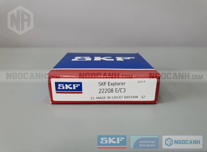 Vòng bi SKF 22208 E/C3 chính hãng phân phối bởi SKF Ngọc Anh - Đại lý ủy quyền SKF