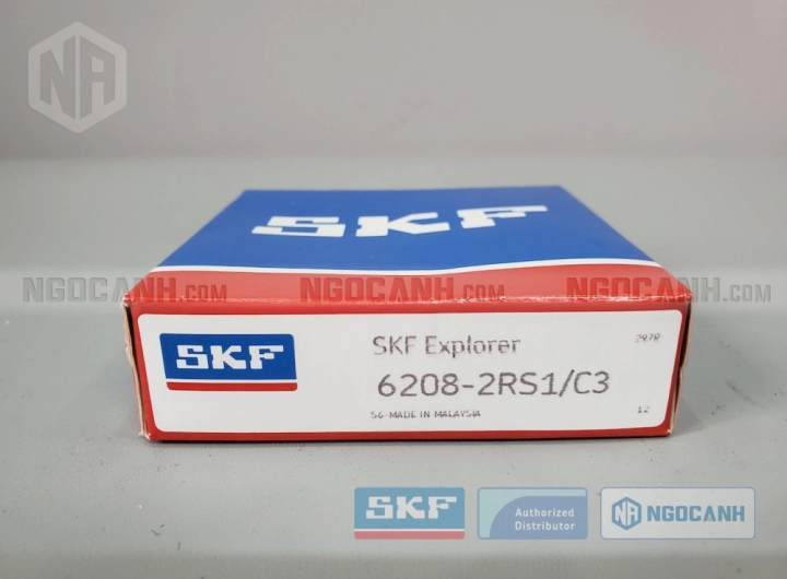 Vòng bi SKF 6208-2RS1/C3 chính hãng phân phối bởi SKF Ngọc Anh - Đại lý ủy quyền SKF