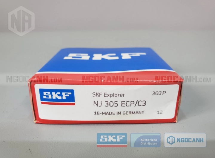 Vòng bi SKF NJ 305 ECP/C3 chính hãng phân phối bởi SKF Ngọc Anh - Đại lý ủy quyền SKF