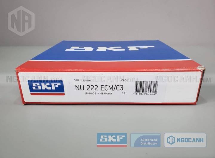 Vòng bi SKF NU 222 ECM/C3 chính hãng phân phối bởi SKF Ngọc Anh - Đại lý ủy quyền SKF