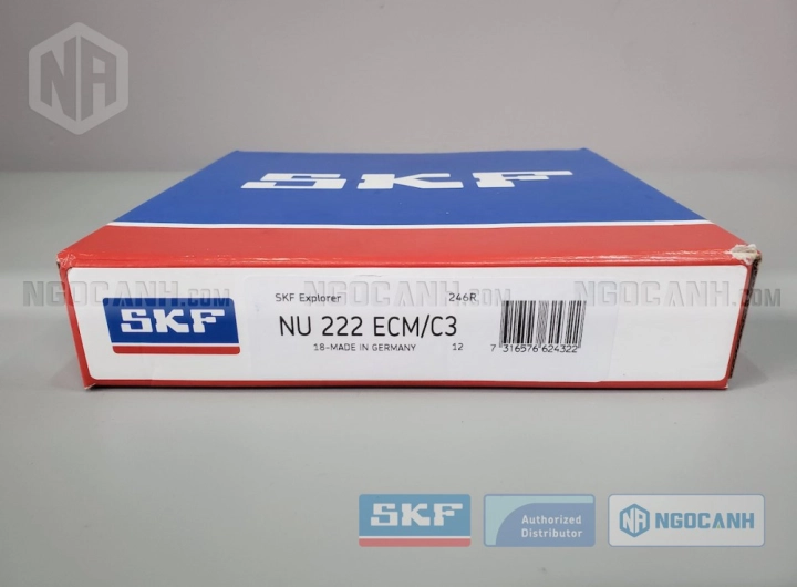 Vòng bi SKF NU 222 ECM/C3 chính hãng phân phối bởi SKF Ngọc Anh - Đại lý ủy quyền SKF Vòng bi SKF NU 222 ECM/C3 chính hãng phân phối bởi SKF Ngọc Anh - Đại lý ủy quyền SKF