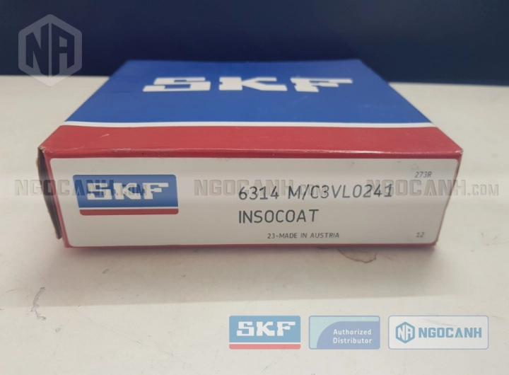 Vòng bi SKF 6314 M/C3VL0241INSOCOAT chính hãng phân phối bởi SKF Ngọc Anh - Đại lý ủy quyền SKF