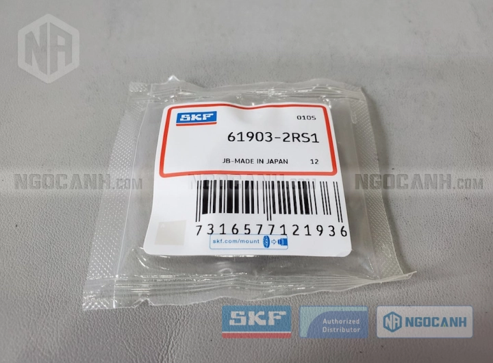 Vòng bi SKF 61903-2RS1 chính hãng phân phối bởi SKF Ngọc Anh - Đại lý ủy quyền SKF Vòng bi SKF 61903-2RS1 chính hãng phân phối bởi SKF Ngọc Anh - Đại lý ủy quyền SKF