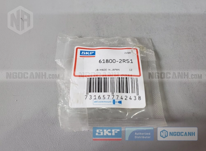 Vòng bi SKF 61800-2RS1 chính hãng phân phối bởi SKF Ngọc Anh - Đại lý ủy quyền SKF