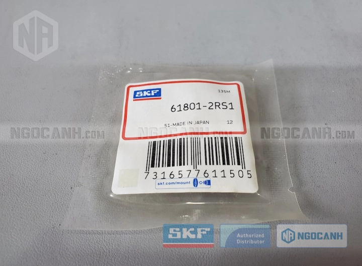 Vòng bi SKF 61801-2RS1 chính hãng phân phối bởi SKF Ngọc Anh - Đại lý ủy quyền SKF Vòng bi SKF 61801-2RS1 chính hãng phân phối bởi SKF Ngọc Anh - Đại lý ủy quyền SKF