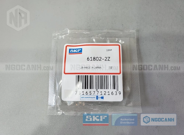 Vòng bi SKF 61802-2Z chính hãng phân phối bởi SKF Ngọc Anh - Đại lý ủy quyền SKF