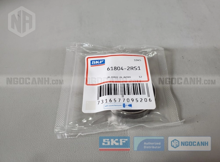Vòng bi SKF 61804-2RS1 chính hãng phân phối bởi SKF Ngọc Anh - Đại lý ủy quyền SKF