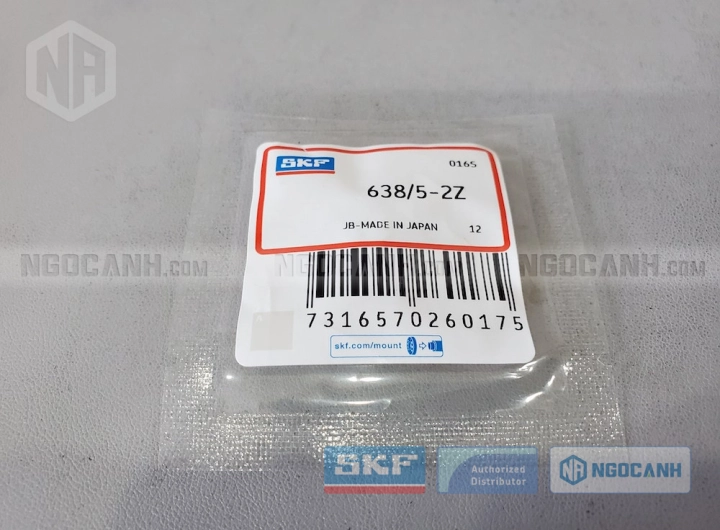 Vòng bi SKF 638/5-2Z chính hãng phân phối bởi SKF Ngọc Anh - Đại lý ủy quyền SKF Vòng bi SKF 638/5-2Z chính hãng phân phối bởi SKF Ngọc Anh - Đại lý ủy quyền SKF