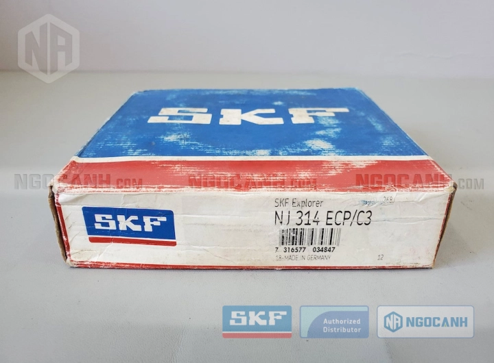 Vòng bi SKF NJ 314 ECP/C3 chính hãng phân phối bởi SKF Ngọc Anh - Đại lý ủy quyền SKF