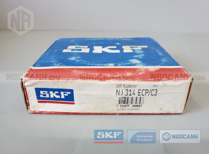 Vòng bi SKF NJ 314 ECP/C3 chính hãng phân phối bởi SKF Ngọc Anh - Đại lý ủy quyền SKF Vòng bi SKF NJ 314 ECP/C3 chính hãng phân phối bởi SKF Ngọc Anh - Đại lý ủy quyền SKF