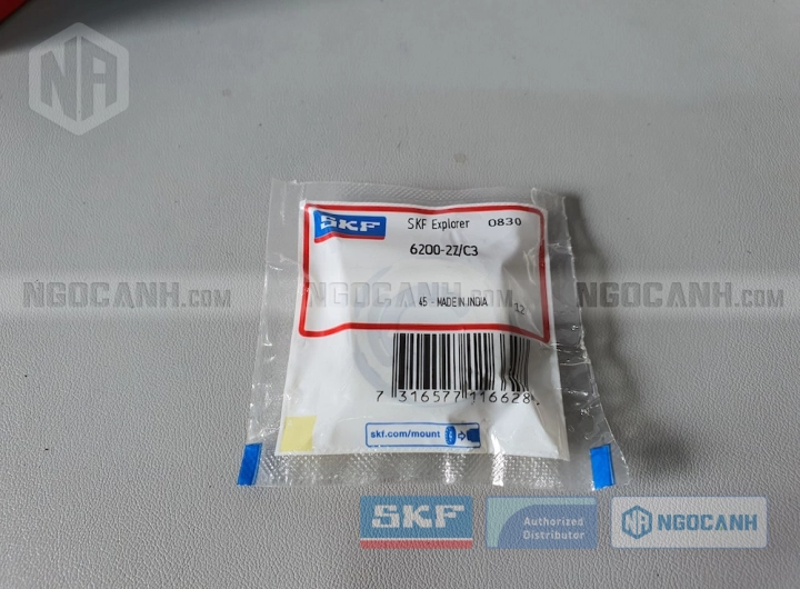 Vòng bi SKF 6200-2Z/C3 chính hãng phân phối bởi SKF Ngọc Anh - Đại lý ủy quyền SKF Vòng bi SKF 6200-2Z/C3 chính hãng phân phối bởi SKF Ngọc Anh - Đại lý ủy quyền SKF