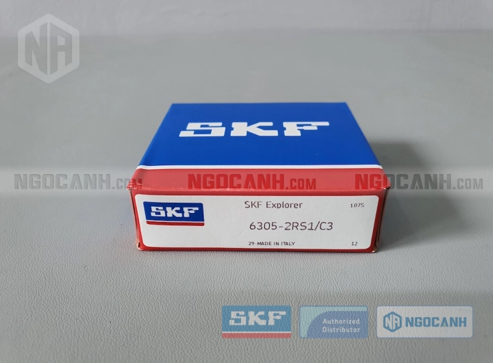 Vòng bi SKF 6305-2RS1/C3 chính hãng phân phối bởi SKF Ngọc Anh - Đại lý ủy quyền SKF