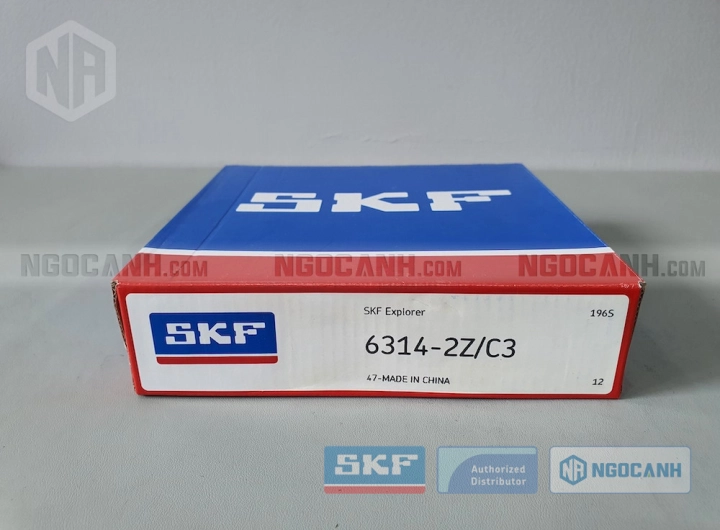 Vòng bi SKF 6314-2Z/C3 chính hãng phân phối bởi SKF Ngọc Anh - Đại lý ủy quyền SKF Vòng bi SKF 6314-2Z/C3 chính hãng phân phối bởi SKF Ngọc Anh - Đại lý ủy quyền SKF