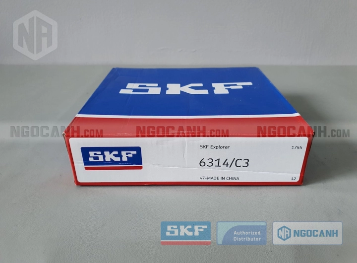 Vòng bi SKF 6314/C3 chính hãng phân phối bởi SKF Ngọc Anh - Đại lý ủy quyền SKF