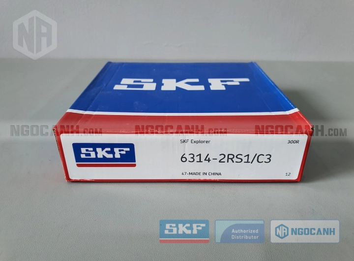 Vòng bi SKF 6314-2RS1/C3 chính hãng phân phối bởi SKF Ngọc Anh - Đại lý ủy quyền SKF