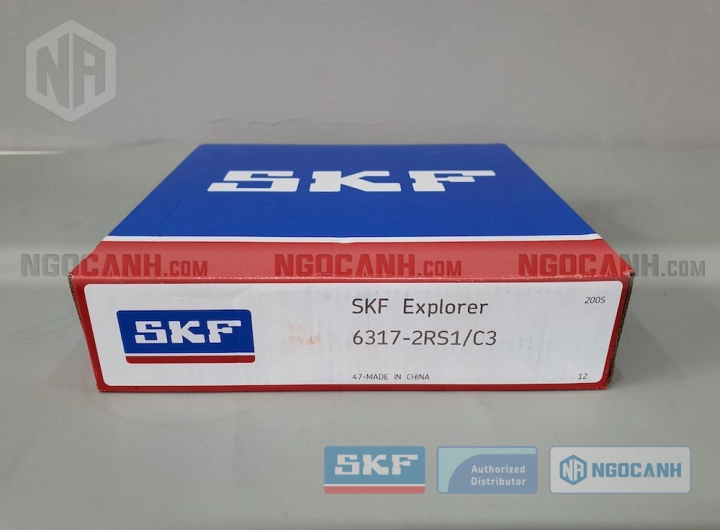 Vòng bi SKF 6317-2RS1/C3 chính hãng phân phối bởi SKF Ngọc Anh - Đại lý ủy quyền SKF