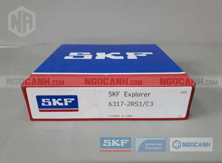 Vòng bi SKF 6317-2RS1/C3 chính hãng phân phối bởi SKF Ngọc Anh - Đại lý ủy quyền SKF Vòng bi SKF 6317-2RS1/C3 chính hãng phân phối bởi SKF Ngọc Anh - Đại lý ủy quyền SKF