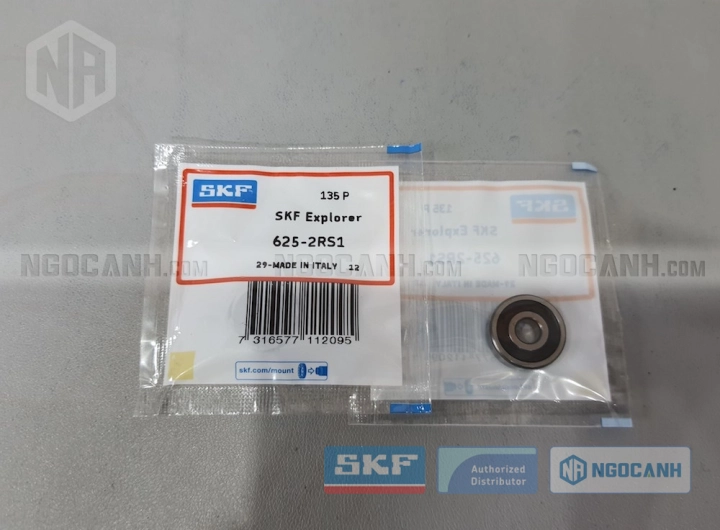 Vòng bi SKF 625-2RS1 chính hãng phân phối bởi SKF Ngọc Anh - Đại lý ủy quyền SKF